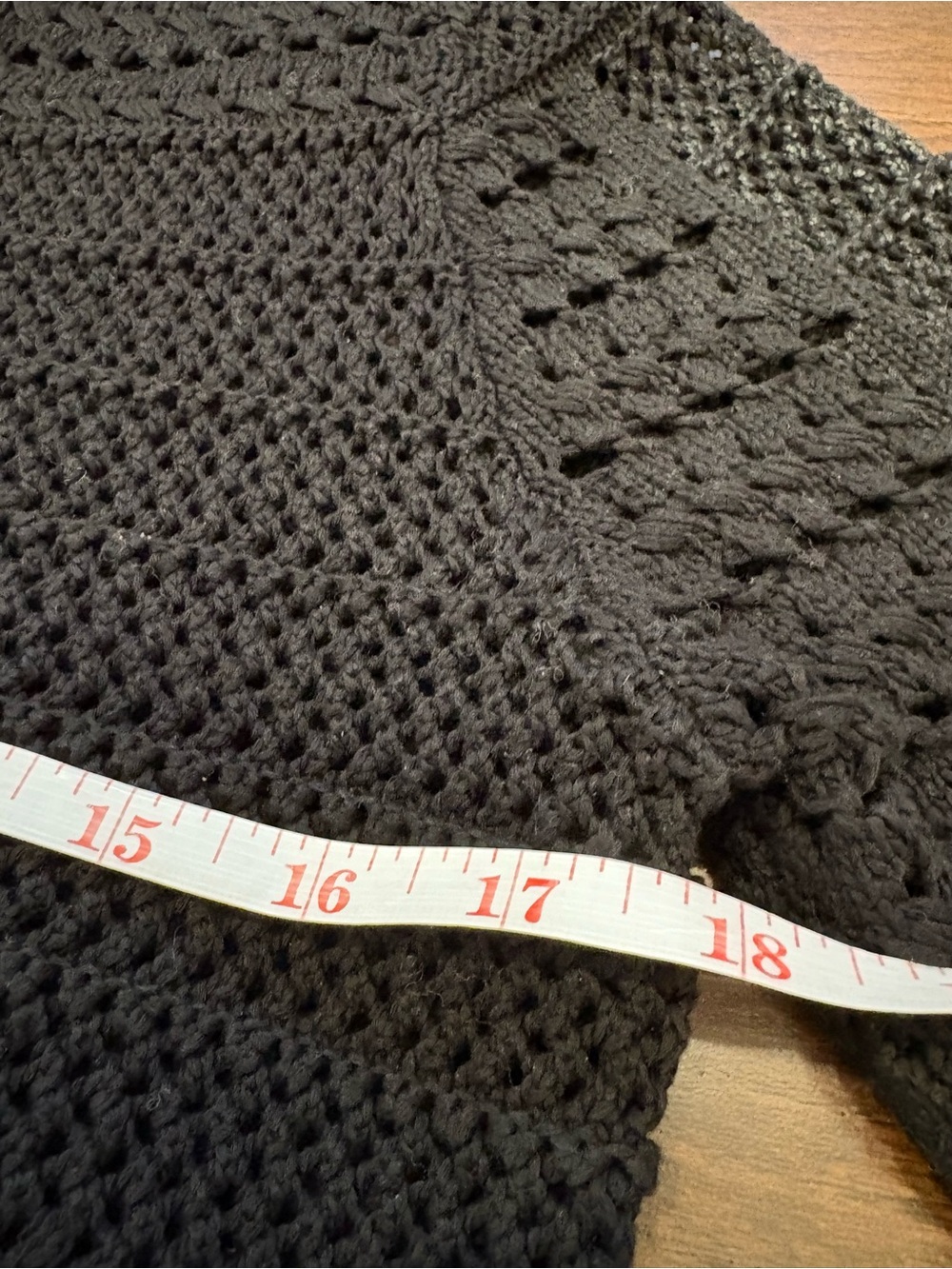 MM LaFleur Zosia Cardigan Sweater Black Crochet Pointelle Knit Cotton Small - Picture 9 of 9